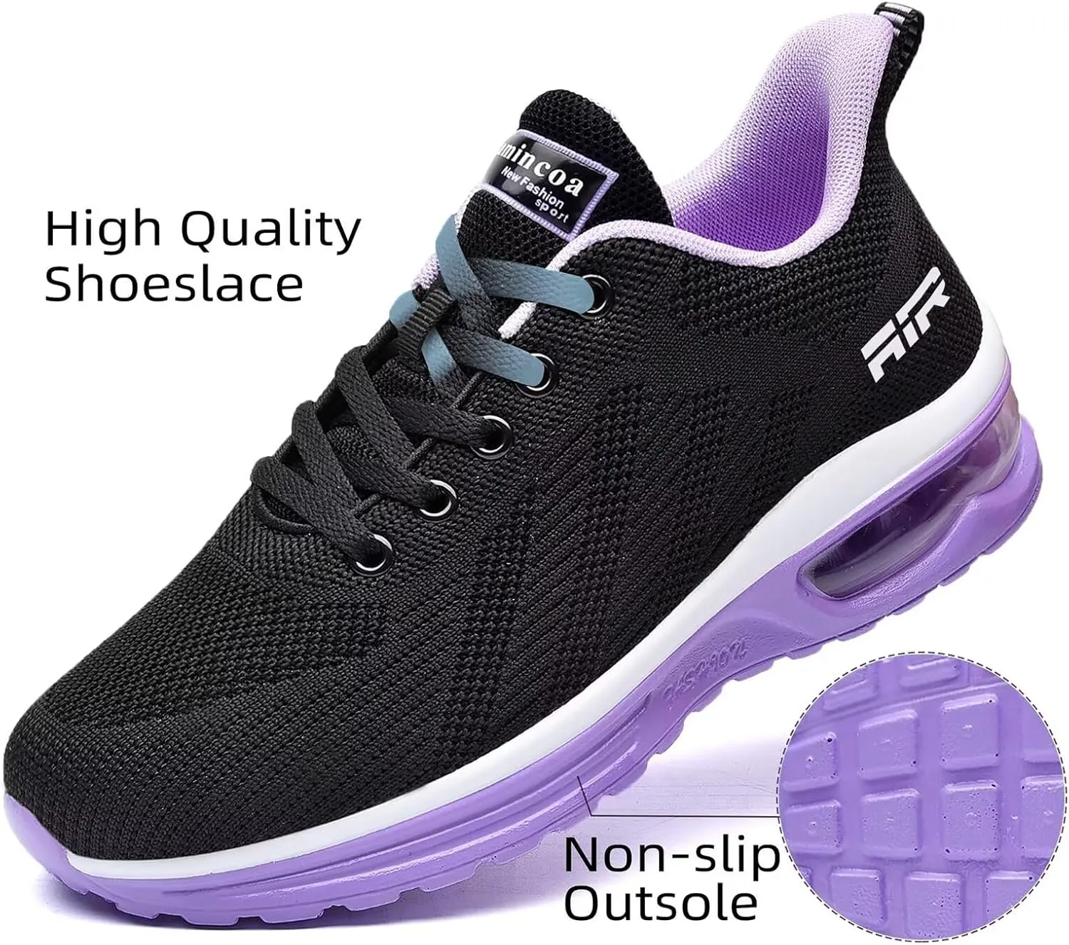 Wide Width Womens Sneakers Air Cushion Running Shoes Walking Tennis Shoes for Women