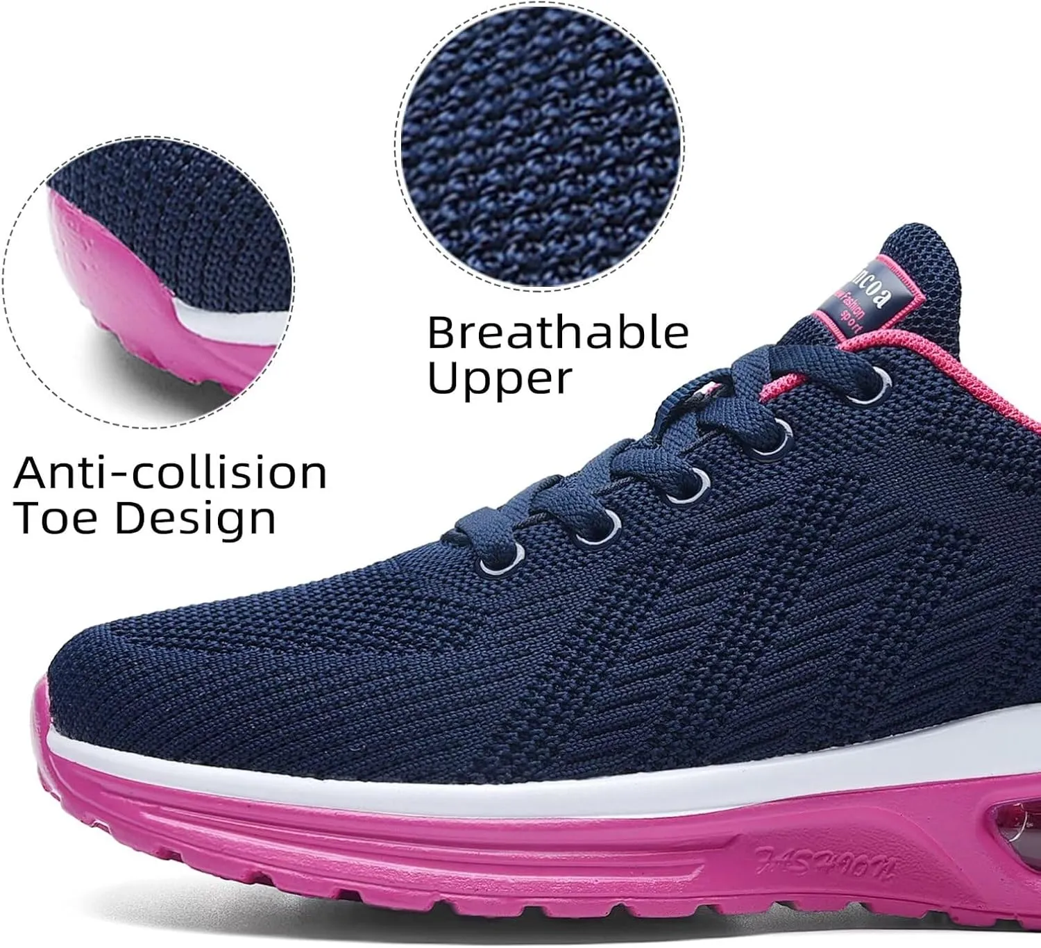 Wide Width Womens Sneakers Air Cushion Running Shoes Walking Tennis Shoes for Women