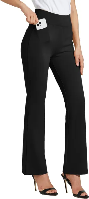 Willit Women's Yoga Dress Pants Bootcut Work Slacks Stretch Office Casual Flare Pants Petite/Regular 4 Pockets 28"/30"