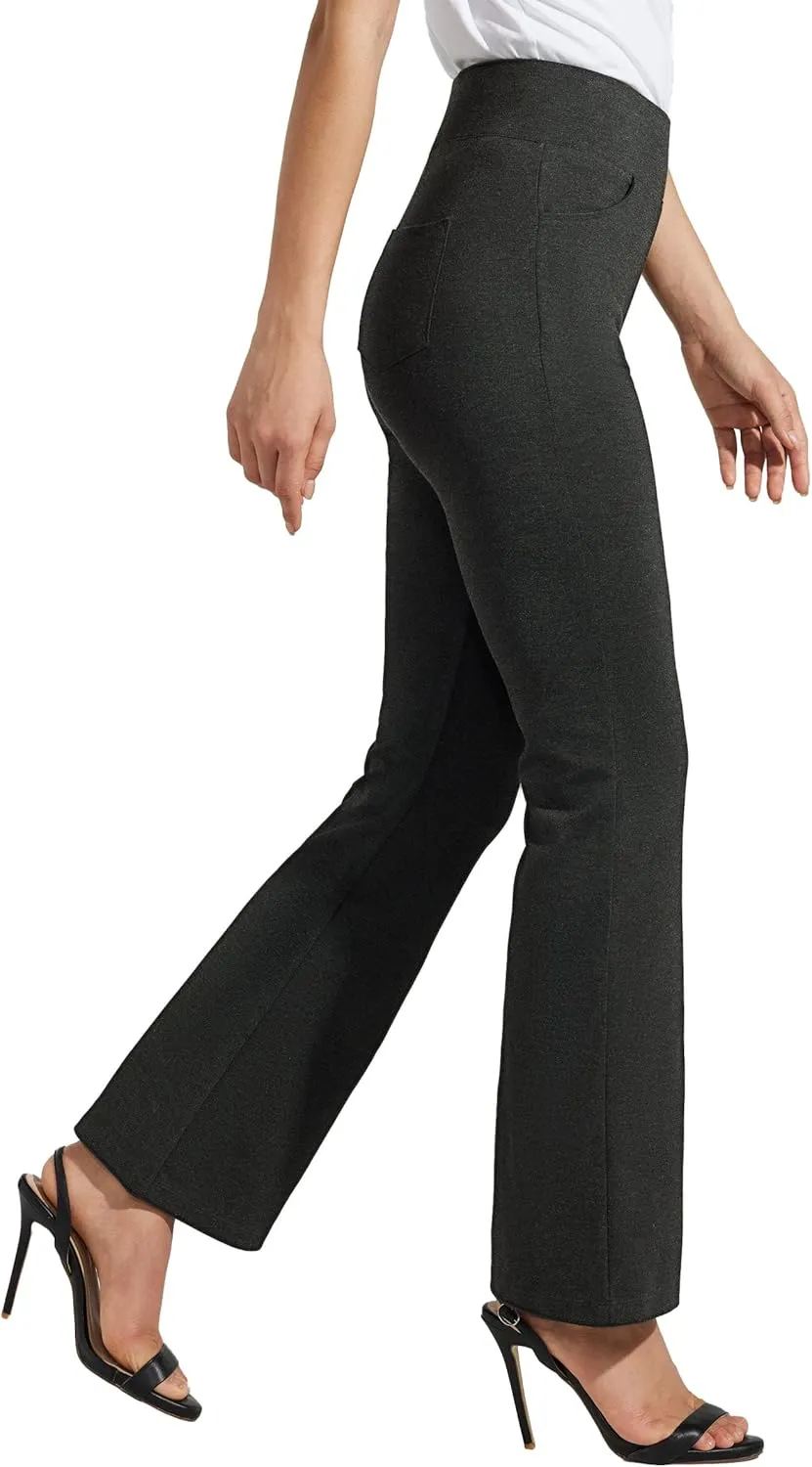 Willit Women's Yoga Dress Pants Bootcut Work Slacks Stretch Office Casual Flare Pants Petite/Regular 4 Pockets 28"/30"