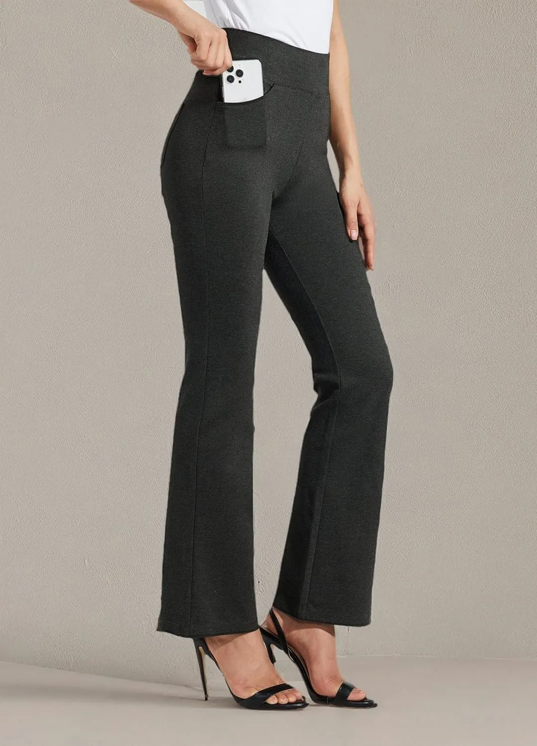 Willit Women's Yoga Dress Pants Bootcut Work Slacks Stretch Office Casual Flare Pants Petite/Regular 4 Pockets 28"/30"