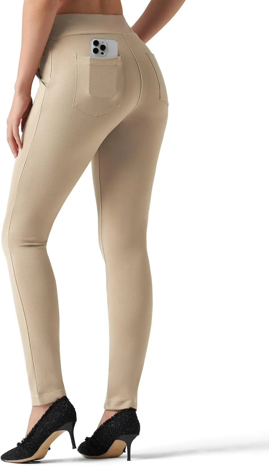 Willit Women's Yoga Dress Pants Skinny Work Slacks Leggings Stretch Office Pants High Waisted Business Casual Pants 27"/28"