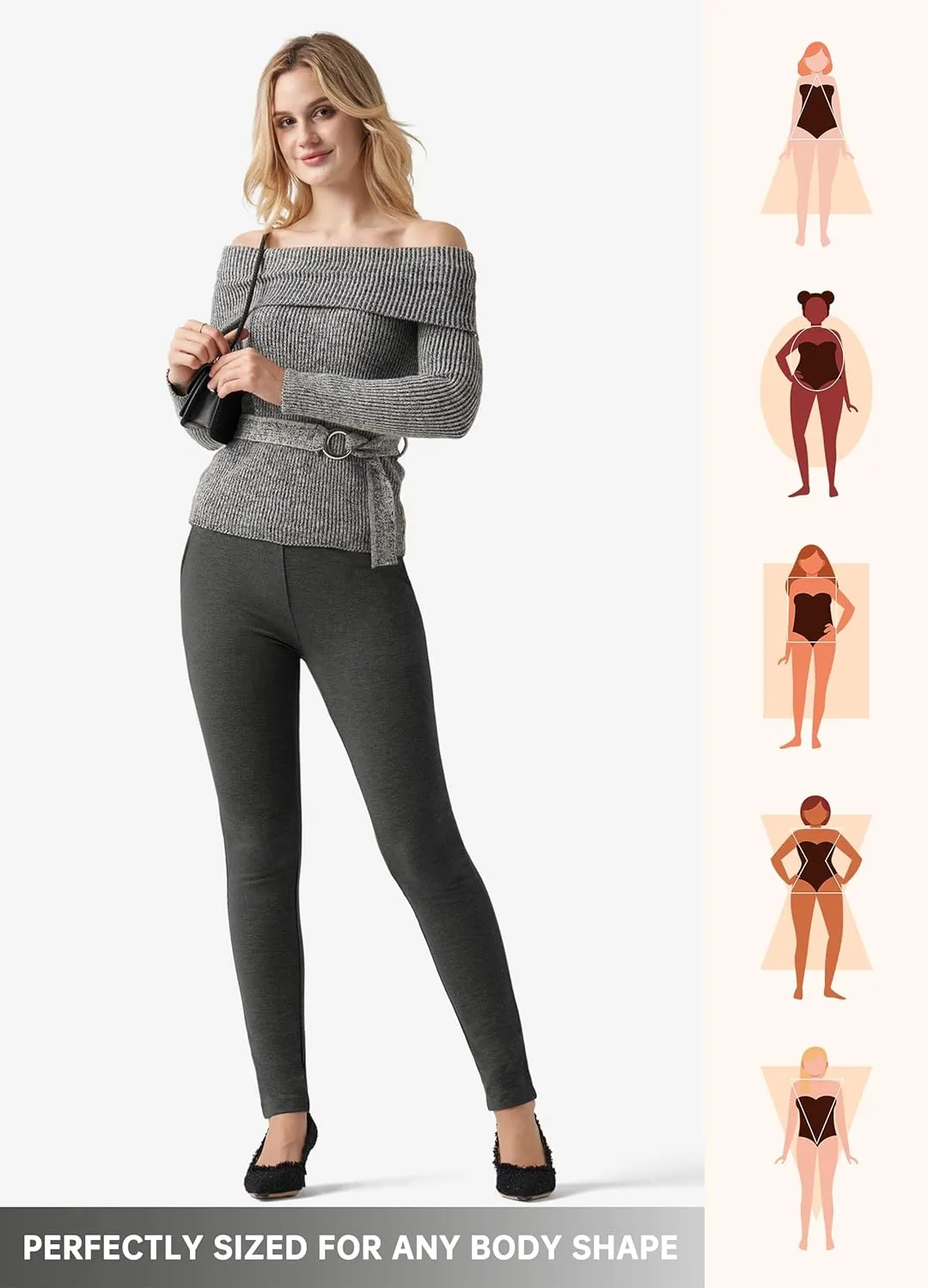 Willit Women's Yoga Dress Pants Skinny Work Slacks Leggings Stretch Office Pants High Waisted Business Casual Pants 27"/28"
