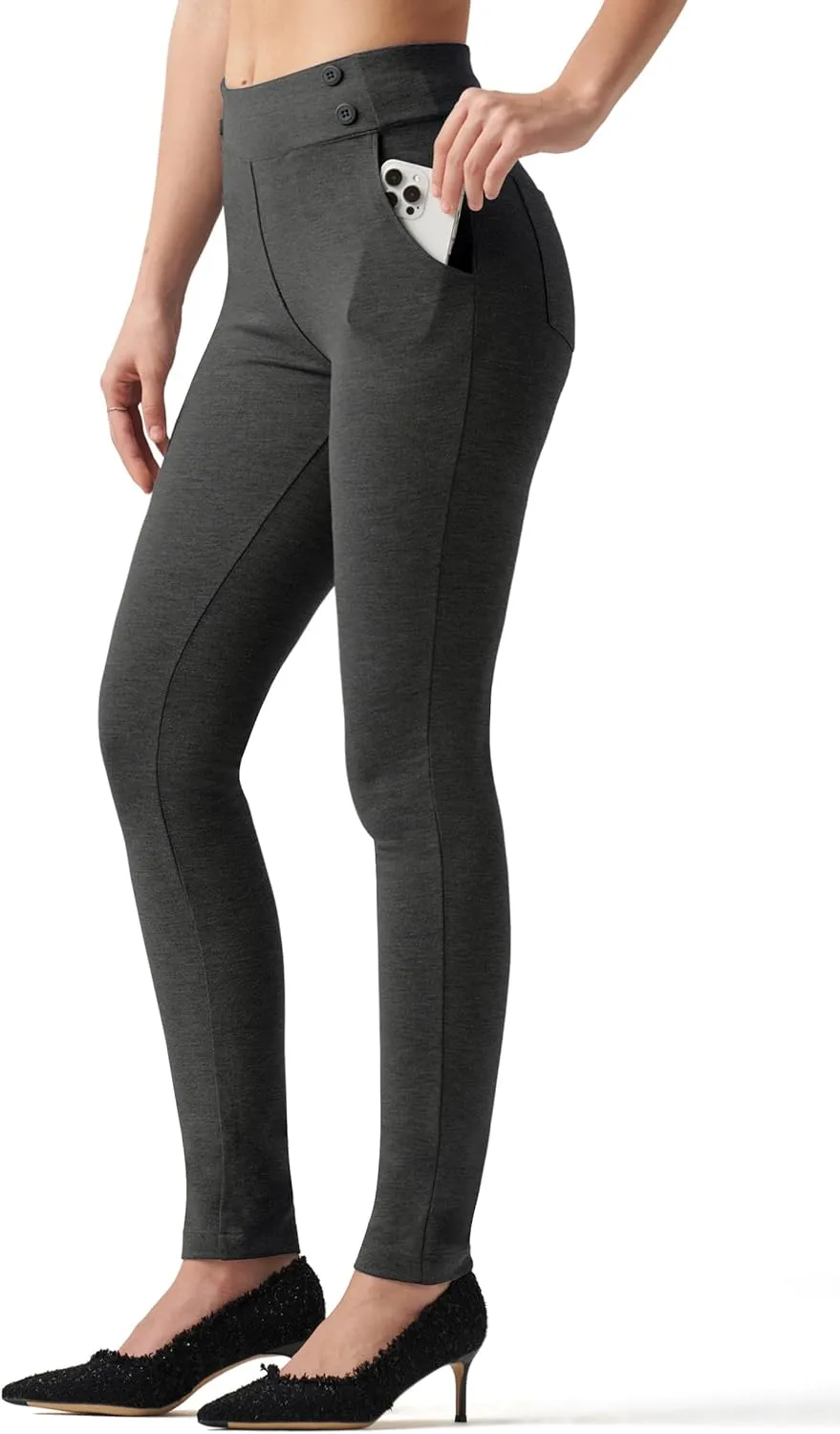 Willit Women's Yoga Dress Pants Skinny Work Slacks Leggings Stretch Office Pants High Waisted Business Casual Pants 27"/28"