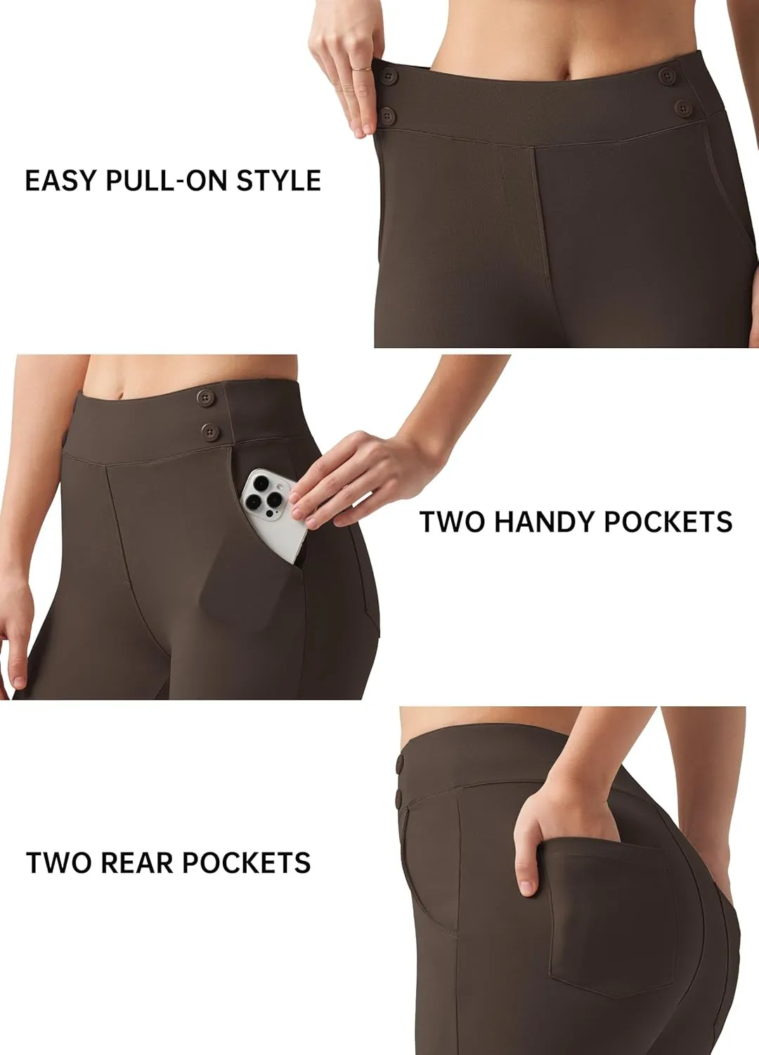 Willit Women's Yoga Dress Pants Skinny Work Slacks Leggings Stretch Office Pants High Waisted Business Casual Pants 27"/28"