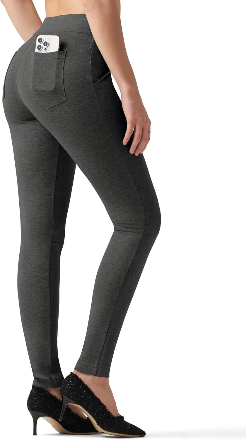 Willit Women's Yoga Dress Pants Skinny Work Slacks Leggings Stretch Office Pants High Waisted Business Casual Pants 27"/28"