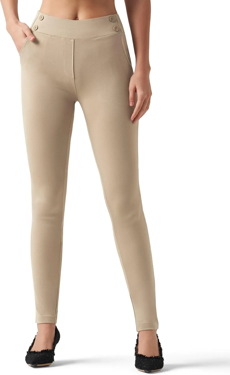 Willit Women's Yoga Dress Pants Skinny Work Slacks Leggings Stretch Office Pants High Waisted Business Casual Pants 27"/28"
