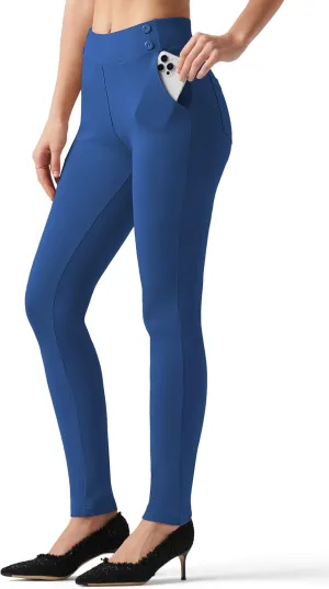 Willit Women's Yoga Dress Pants Skinny Work Slacks Leggings Stretch Office Pants High Waisted Business Casual Pants 27"/28"