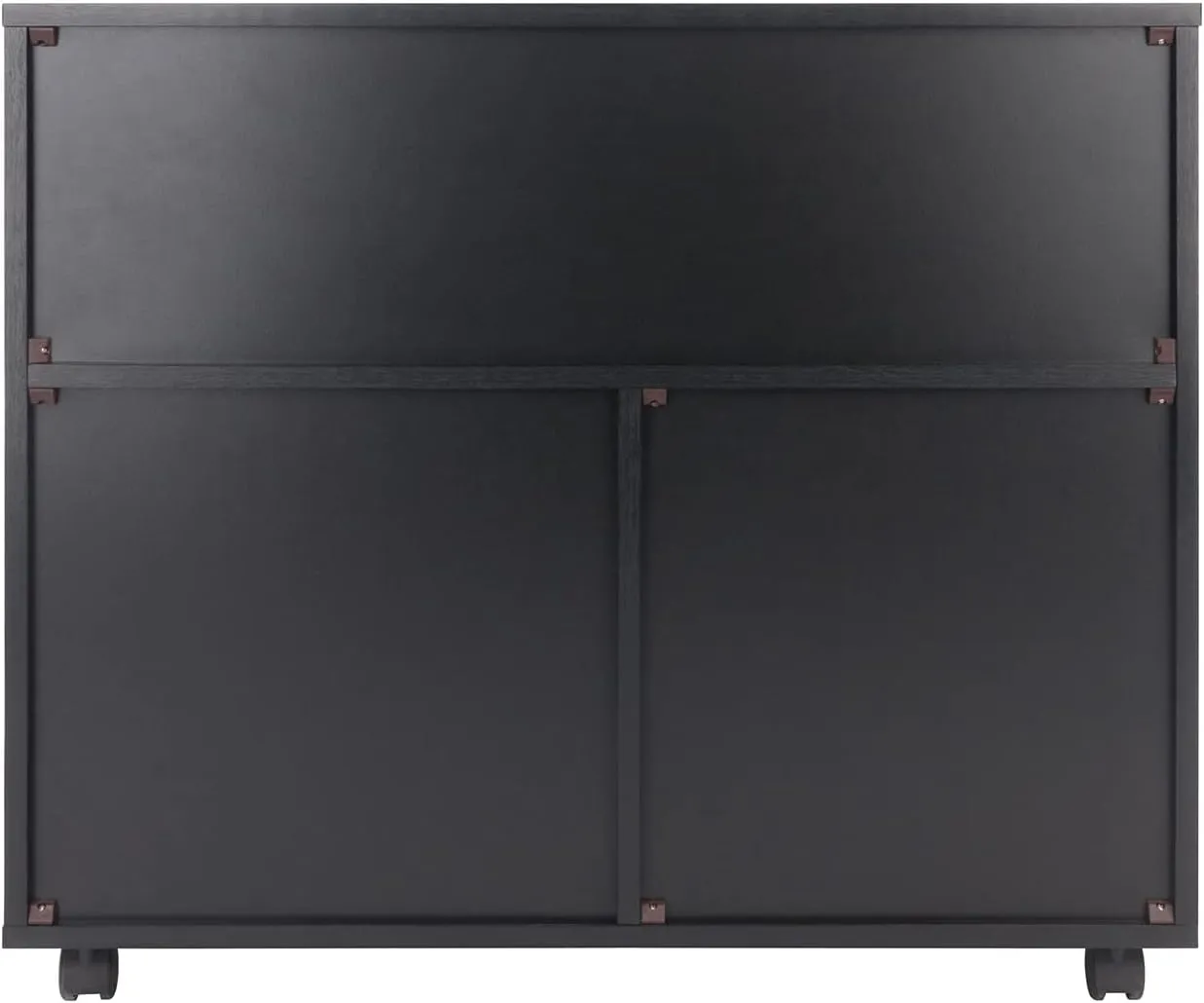 Winsome Halifax Storage Mobile Cabinets, 1 Door, 3 Drawers, 2 Wide Drawers, for Home Office, Black