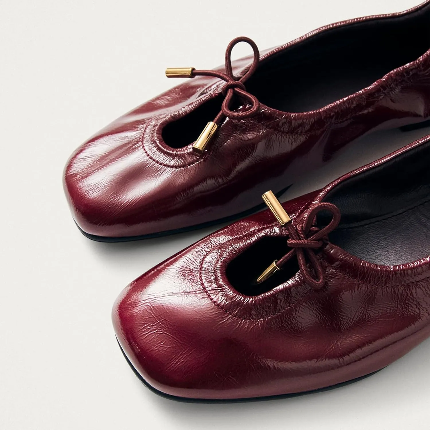Women Ballet Flats Square Toe Lace Up Bow Ballerina Shoes Cute Slip On Casual Mary Jane Shoes