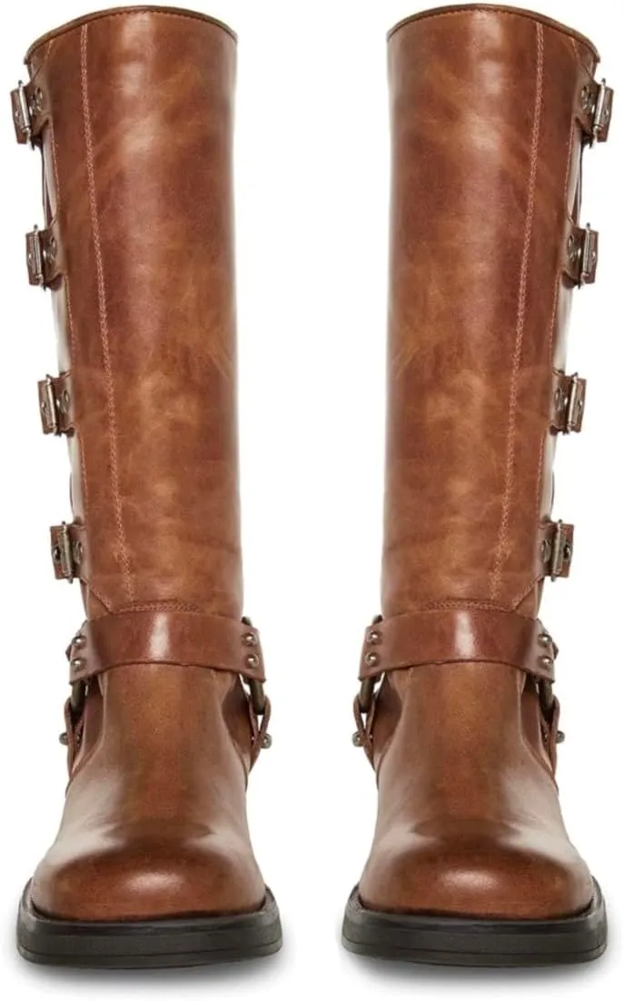 Women Low Chunky Heel Ankle Booties Round Toe Side Zipper Short Boots Vintage 1 inch Block Heel Ankle Boots Distressed Slouchy Short Boots Mid Calf Retro Casual Comfy 4-11 M US