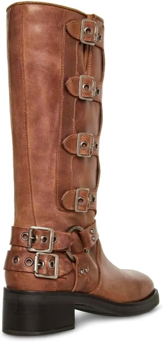 Women Low Chunky Heel Ankle Booties Round Toe Side Zipper Short Boots Vintage 1 inch Block Heel Ankle Boots Distressed Slouchy Short Boots Mid Calf Retro Casual Comfy 4-11 M US