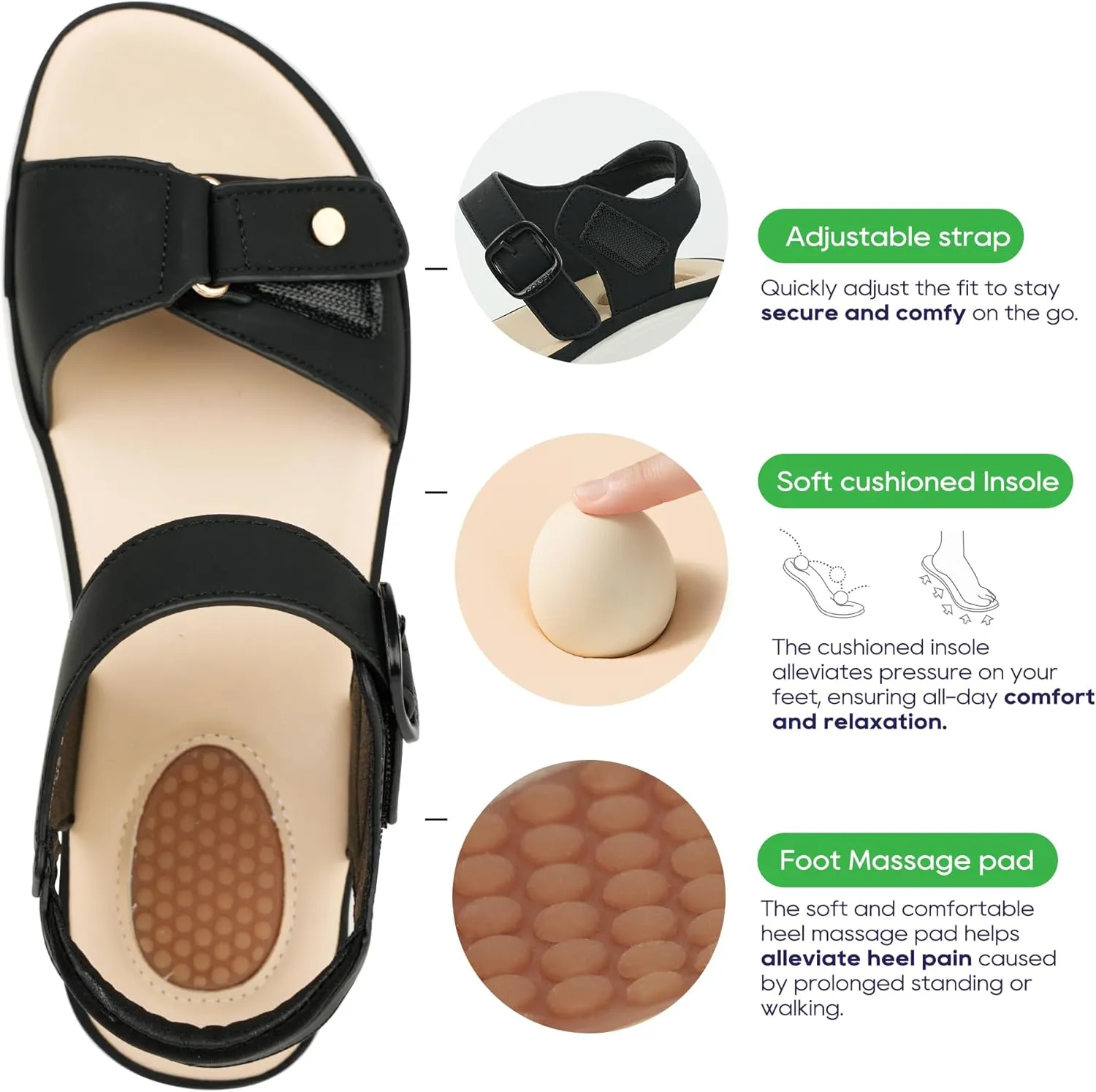 Women Massage Sandals Orthopedic Walking Sandals