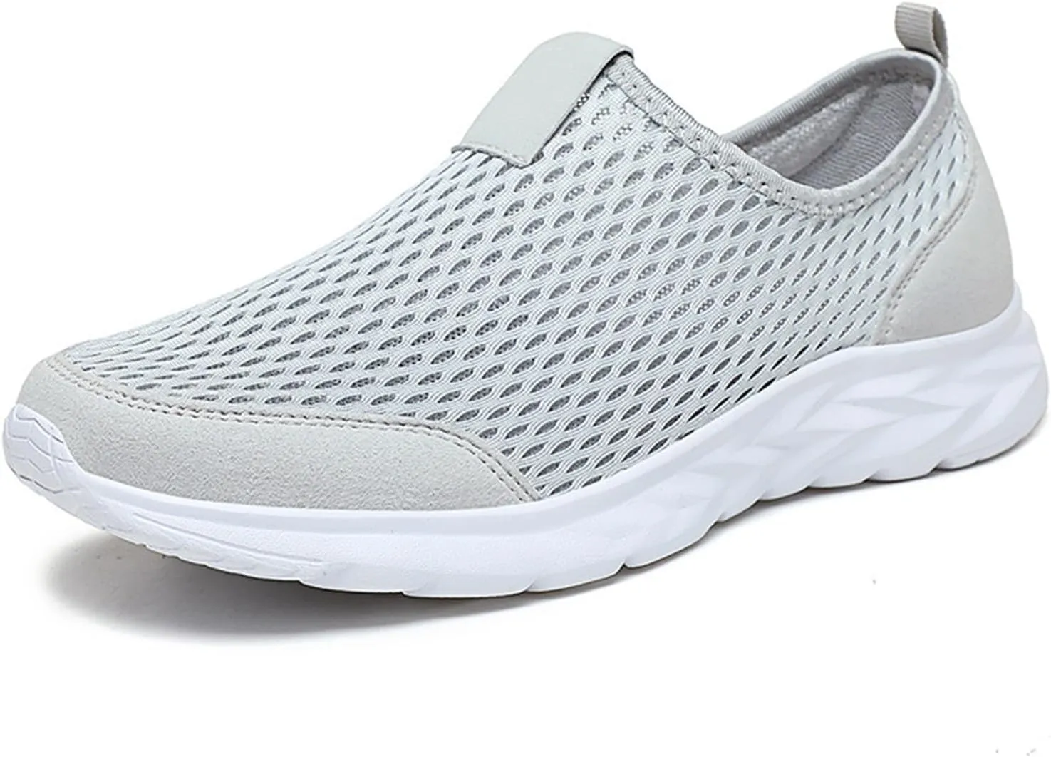 Women Men Breathable Slip-on mesh Loafers Lightweight Non-Slip Casual Walking Shoes Comfy and Running Leather Sneakers Summer Single Wide Width Comfort Ultralight Flats Hook & Loop Fashion