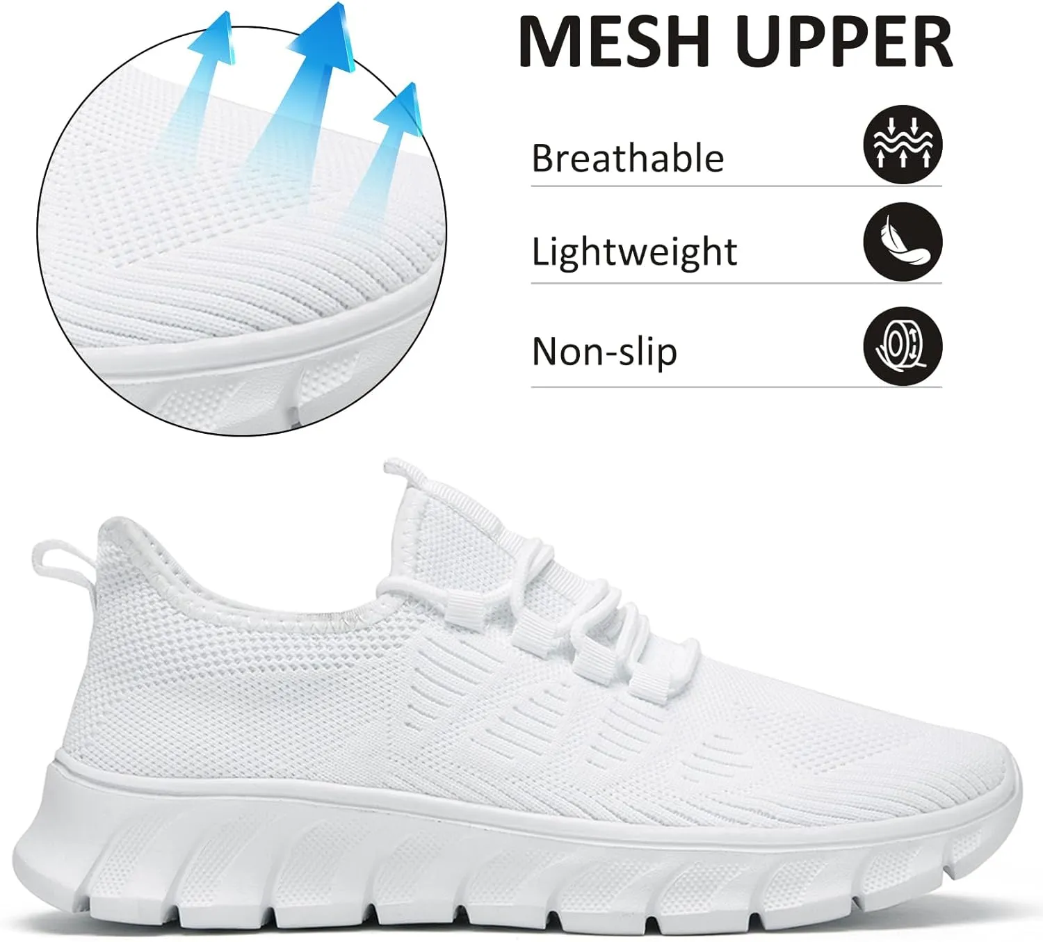 Women Running Shoes Tennis Walking Sneakers Lightweight Slip On Workout Gym Shoes