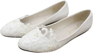 Women Shoes Lace Ballet Flats Bride Wedding Shoes Dress Flats Shoes
