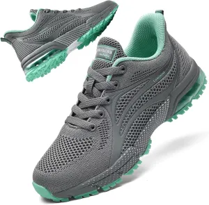Womens Air Running Shoes Non Slip Tennis Walking Shoes Women Mesh Cushion Sneakers for Gym Workout Sports