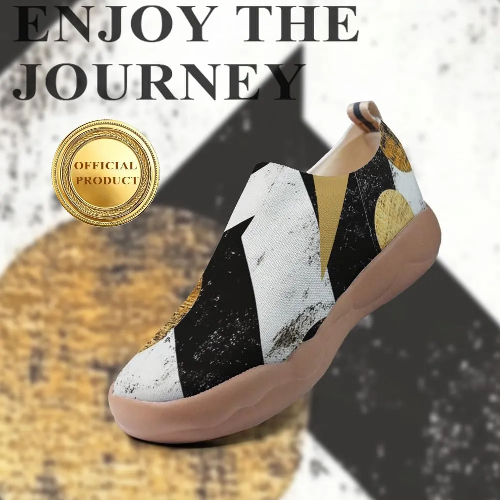 Women's Art Painted Travel Shoes Slip On Casual Knit Loafers Lightweight Comfort Fashion Sneaker Flowers