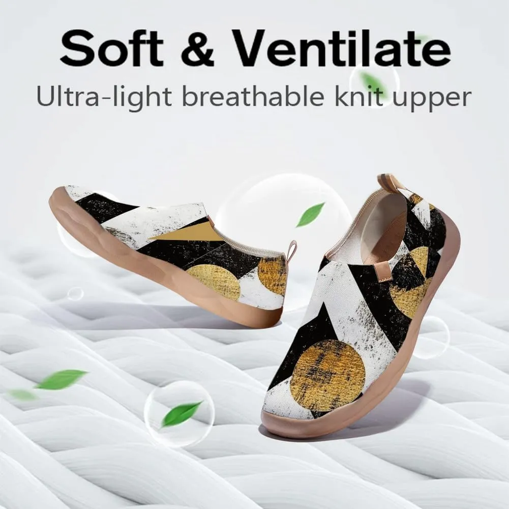 Women's Art Painted Travel Shoes Slip On Casual Knit Loafers Lightweight Comfort Fashion Sneaker Flowers