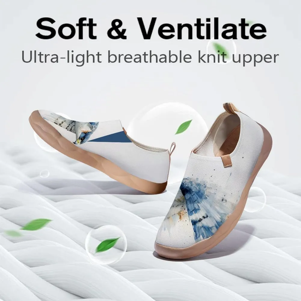 Women's Art Painted Travel Shoes Slip-On Fashion Sneaker Knit Mesh Walking Casual Loafers