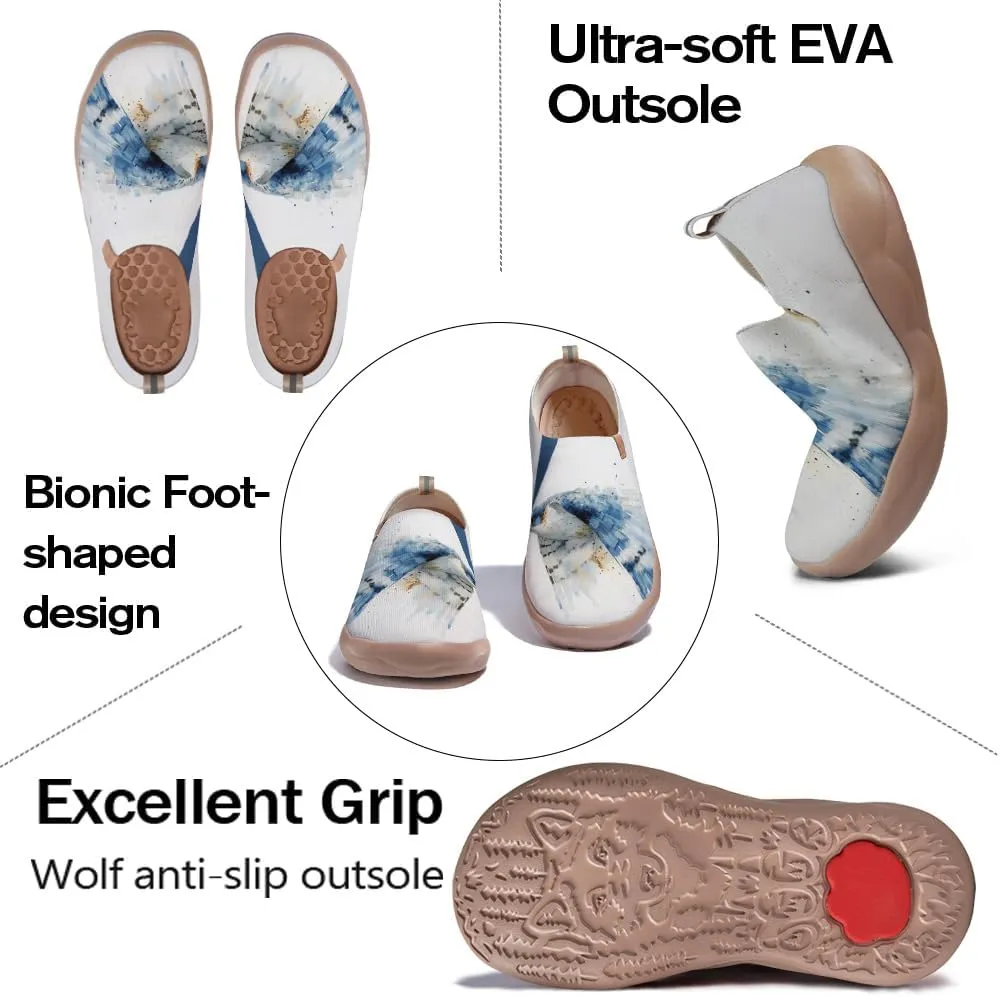 Women's Art Painted Travel Shoes Slip-On Fashion Sneaker Knit Mesh Walking Casual Loafers