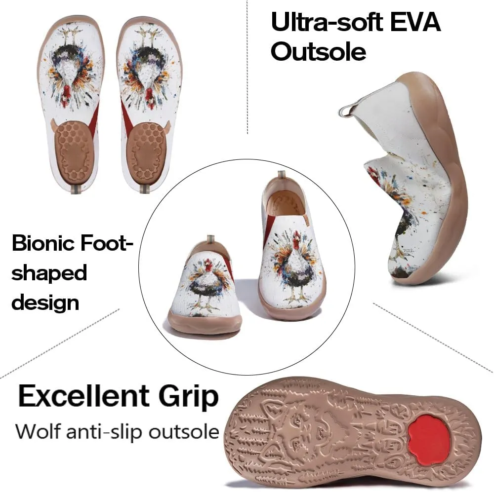Women's Art Painted Travel Shoes Slip-On Fashion Sneaker Knit Mesh Walking Casual Loafers