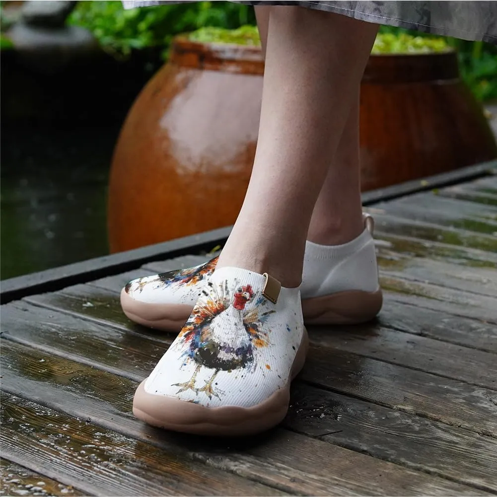 Women's Art Painted Travel Shoes Slip-On Fashion Sneaker Knit Mesh Walking Casual Loafers