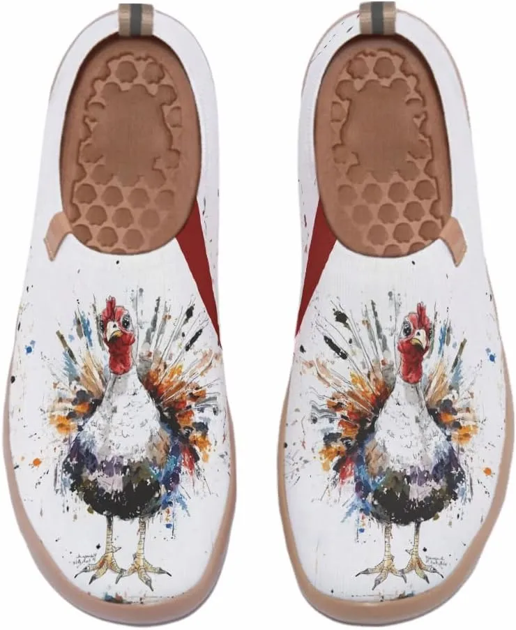 Women's Art Painted Travel Shoes Slip-On Fashion Sneaker Knit Mesh Walking Casual Loafers