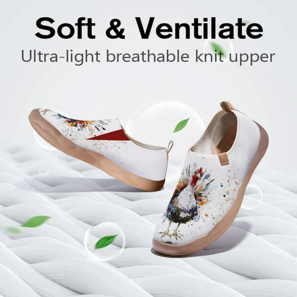 Women's Art Painted Travel Shoes Slip-On Fashion Sneaker Knit Mesh Walking Casual Loafers