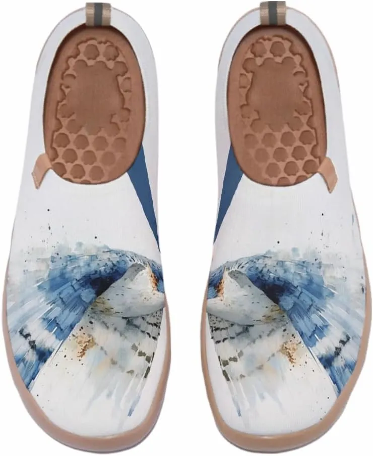 Women's Art Painted Travel Shoes Slip-On Fashion Sneaker Knit Mesh Walking Casual Loafers