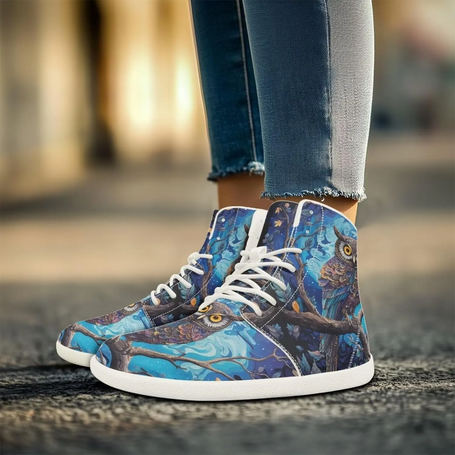 Women's Barefoot High Top Wide Toe Box Walking Shoes Fashion Athletic Zero Drop Non-Slip Sport Workout Exercise Shoes US 6-13.5
