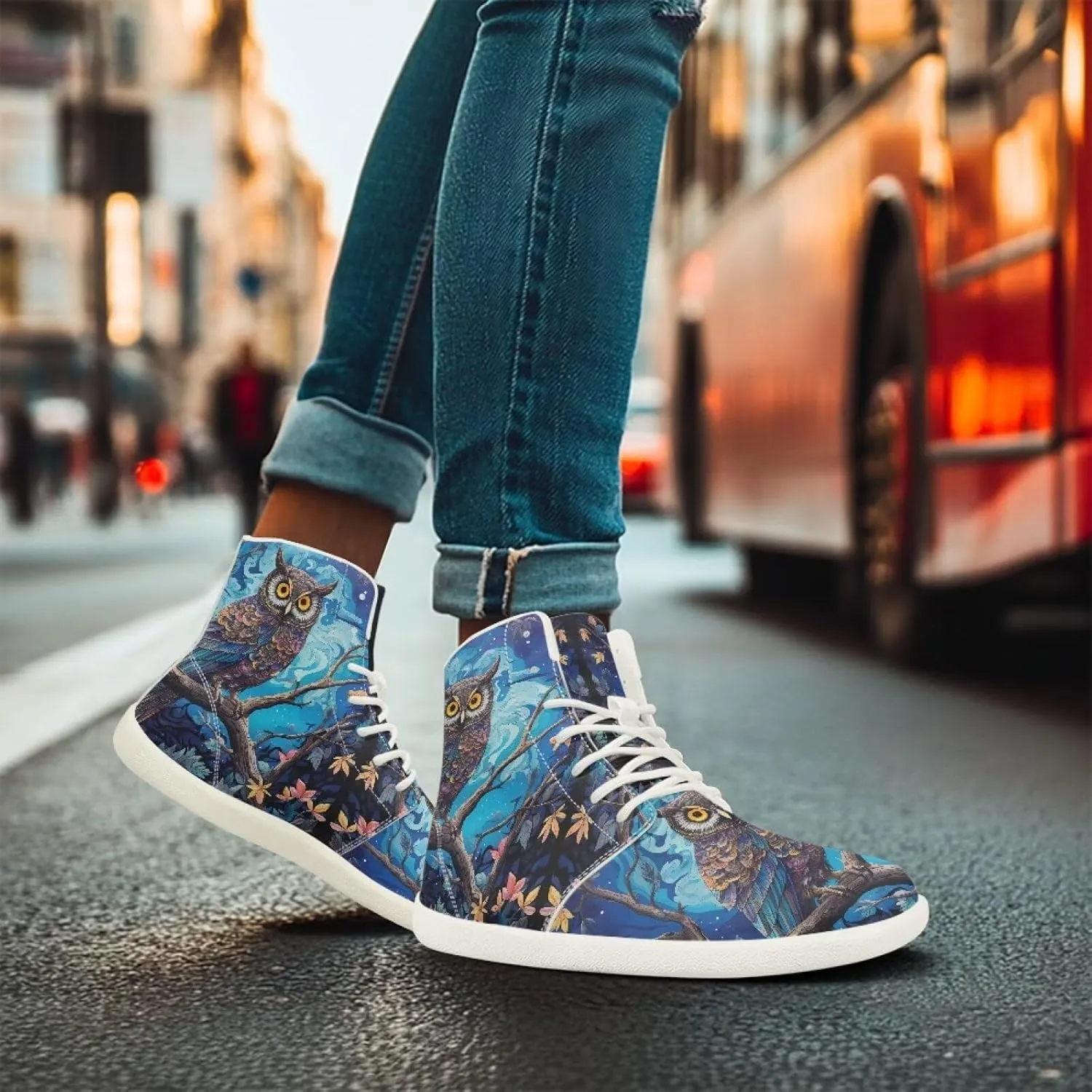 Women's Barefoot High Top Wide Toe Box Walking Shoes Fashion Athletic Zero Drop Non-Slip Sport Workout Exercise Shoes US 6-13.5