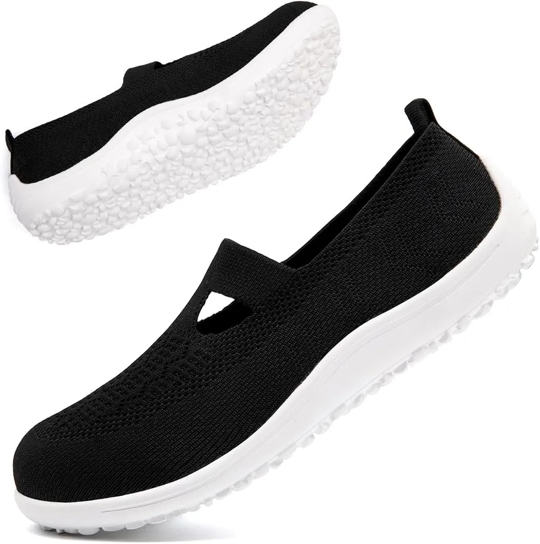 Women's Barefoot Shoes Slip on Zero Drop Workout Shoes Minimalist Walking Sneakers Lightweight Comfortable Footwear Athletic Sports Gym