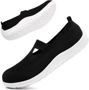Women's Barefoot Shoes Slip on Zero Drop Workout Shoes Minimalist Walking Sneakers Lightweight Comfortable Footwear Athletic Sports Gym