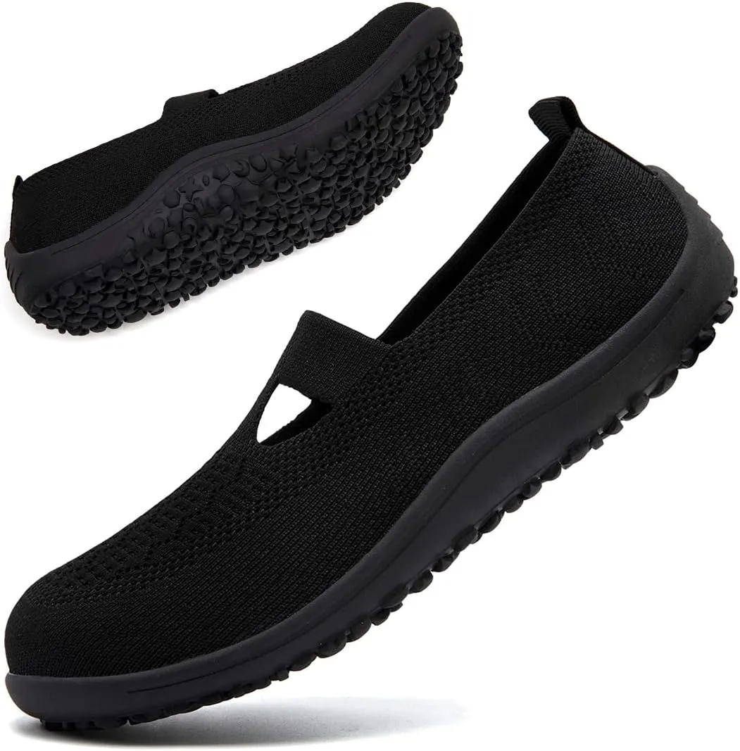 Women's Barefoot Shoes Slip on Zero Drop Workout Shoes Minimalist Walking Sneakers Lightweight Comfortable Footwear Athletic Sports Gym