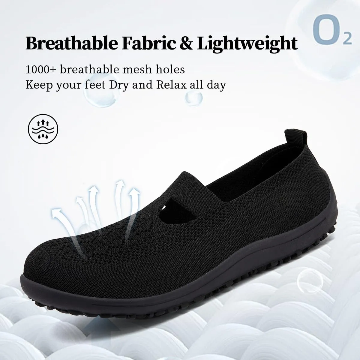 Women's Barefoot Shoes Slip on Zero Drop Workout Shoes Minimalist Walking Sneakers Lightweight Comfortable Footwear Athletic Sports Gym