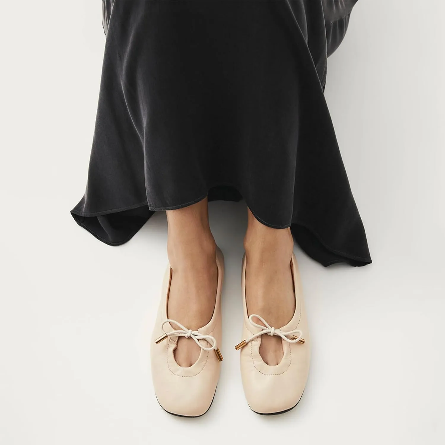 Womens Bow Ballet Flats Cute Square Toe Lace Up Bow Mary Jane Flats Slip On Casual Mary Ballerina Shoes