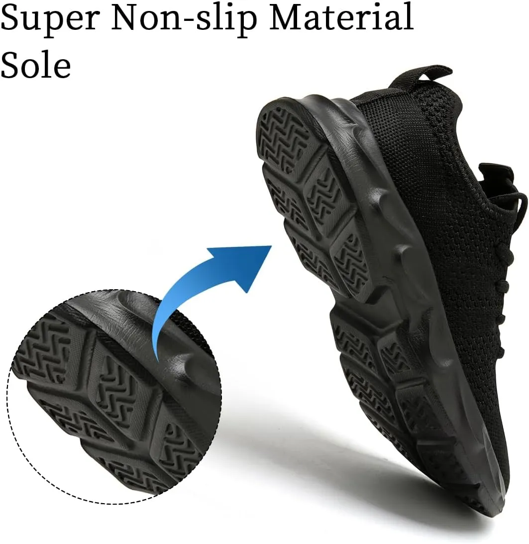 Women's Breathable Casual Athletic Sneakers, Lightweight Comfortable Slip On Gym Walking Tennis Fashion Sports Shoes