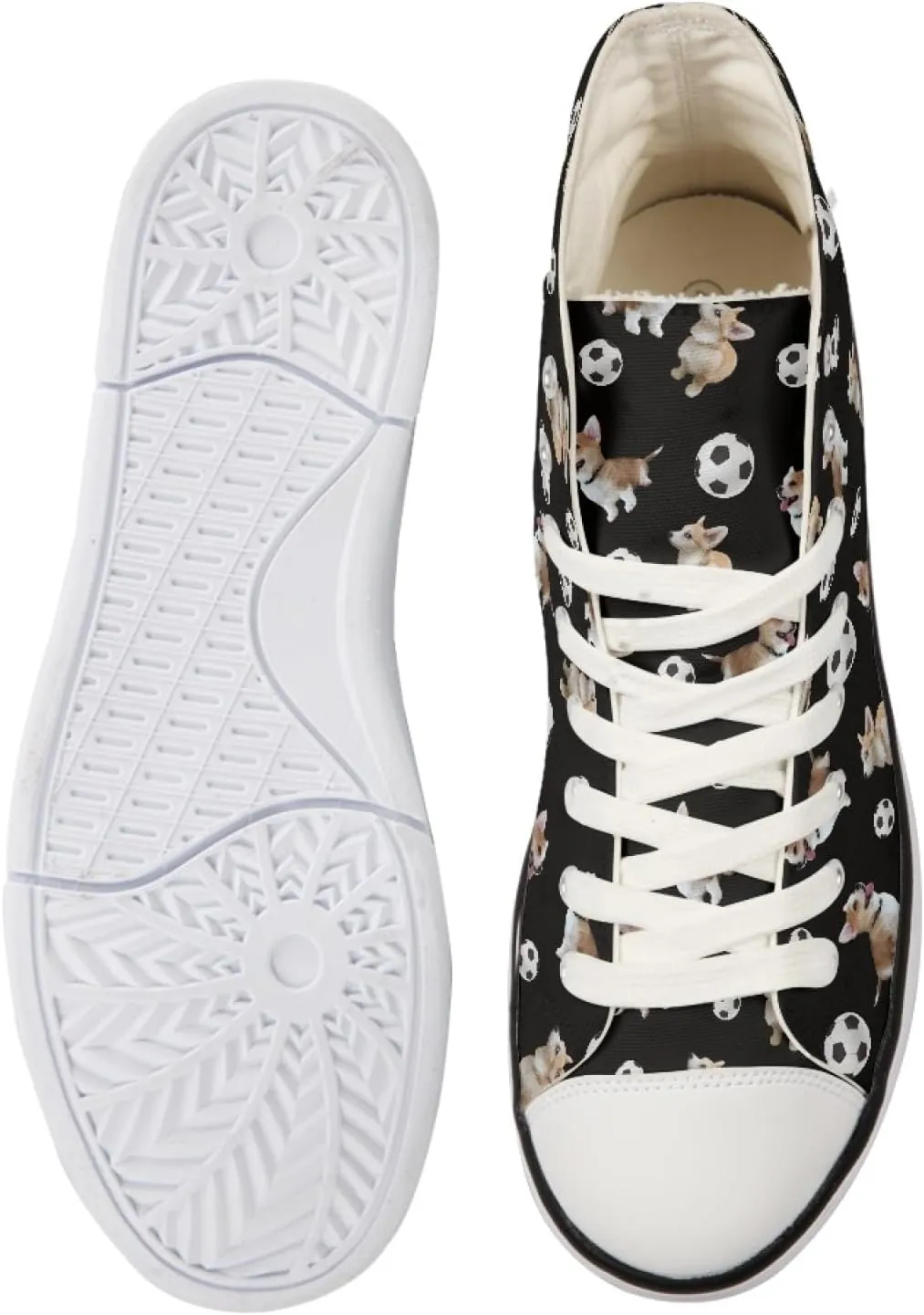 Womens Canvas Shoes High Top Sneakers for Women Classic Lace Up Walking Shoes Personalized Girls Walking Shoes