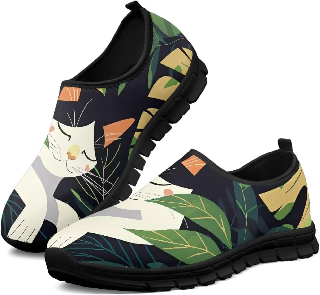 Women's Casual Sneakers Slip on Shoes Women Low Top Canvas Loafers for Walking Outdoor