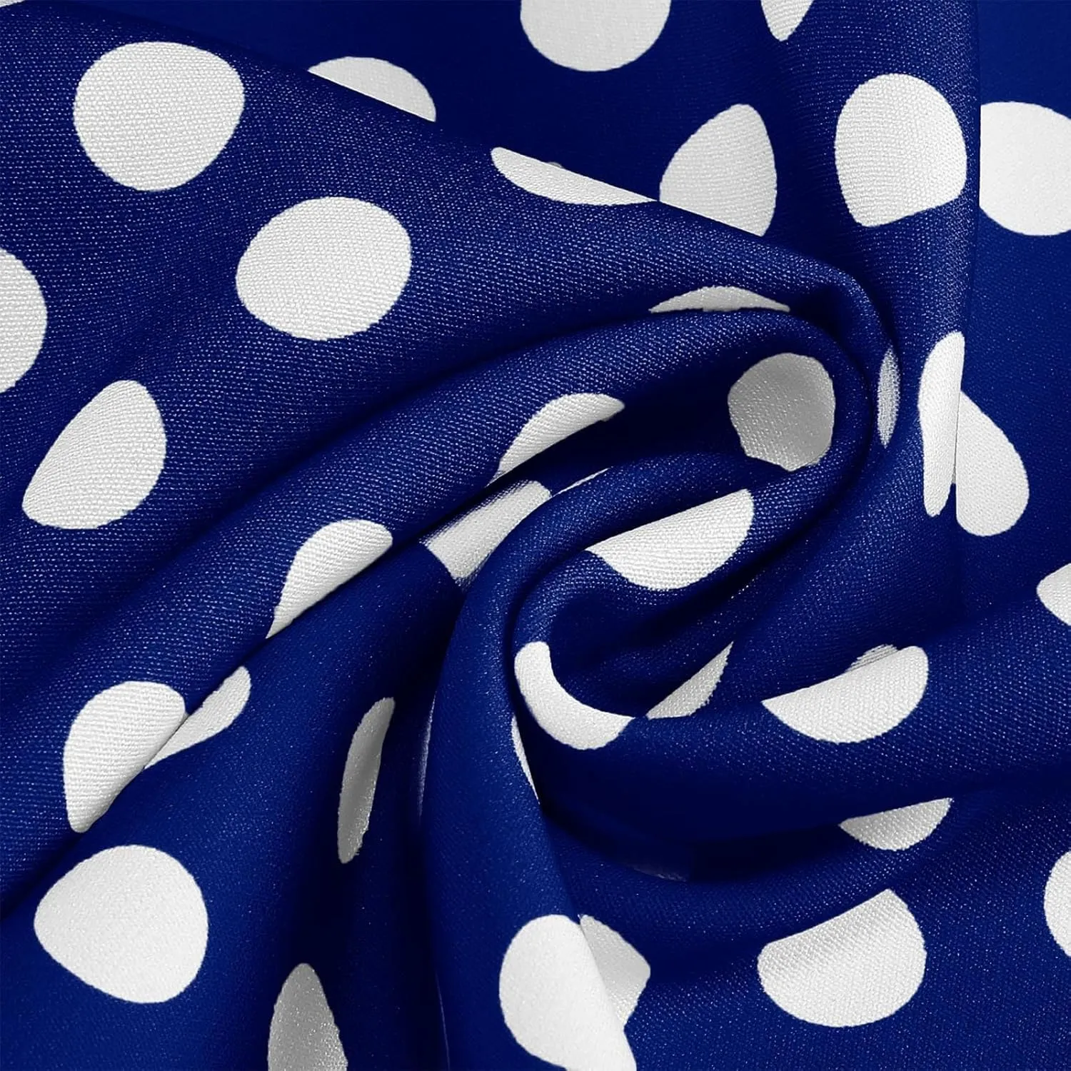 Women's Elegant Dresses Vintage Polka Dot Printed A-Line Dress Short Sleeve Lapel Maxi Skirts Court Business Gowns