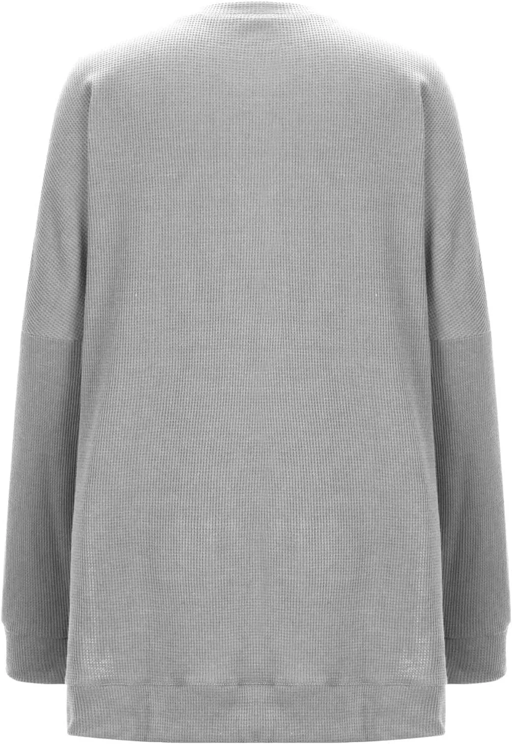 Womens Fall Fashion Sweatshirts 2024 Long Sleeve Crewneck Waffle Sweatshirt Casual Loose Solid Pullover Tops