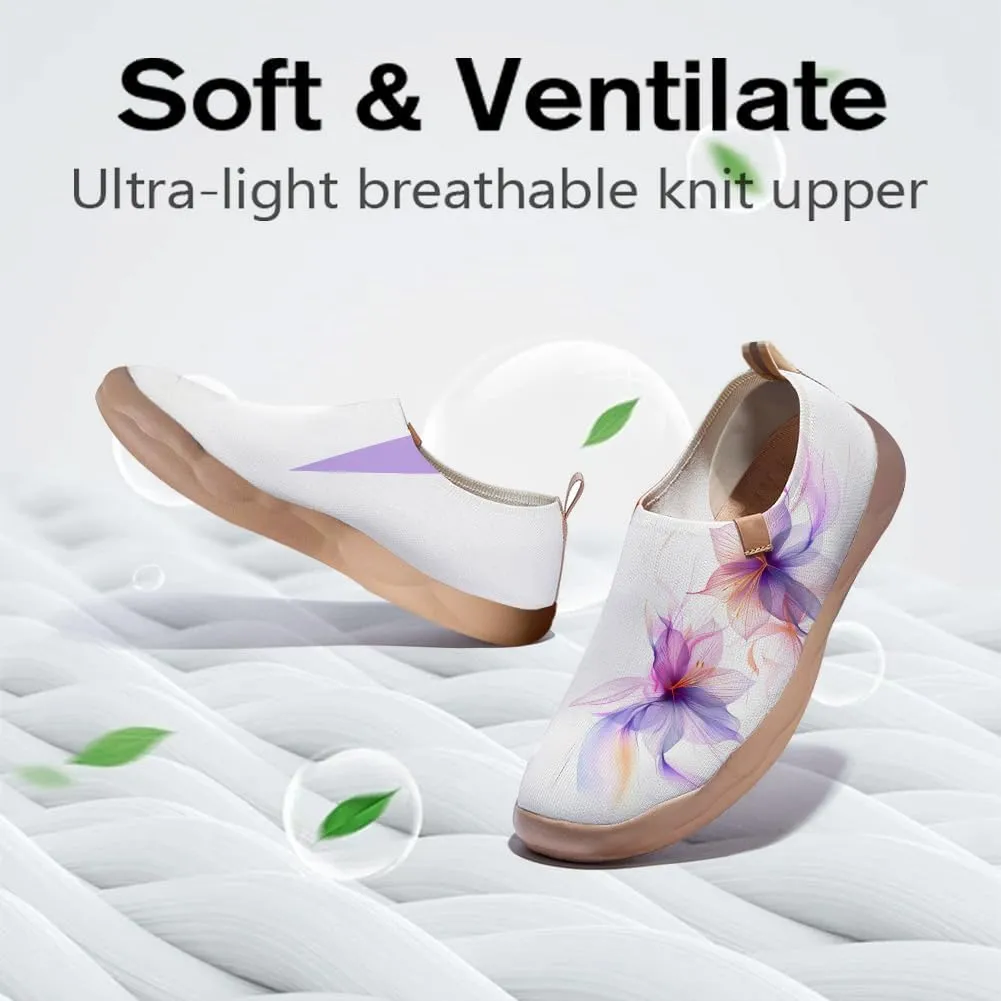 Women's Fashion Art Sneaker Painted Knit Slip-On Loafers Ladies Travel Shoes