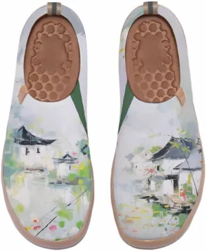 Women's Fashion Art Sneaker Painted Knit Slip-On Loafers Ladies Travel Shoes