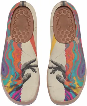 Women's Fashion Art Sneaker Painted Knit Slip-On Loafers Ladies Travel Shoes
