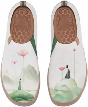 Women's Fashion Art Sneaker Painted Knit Slip-On Loafers Ladies Travel Shoes