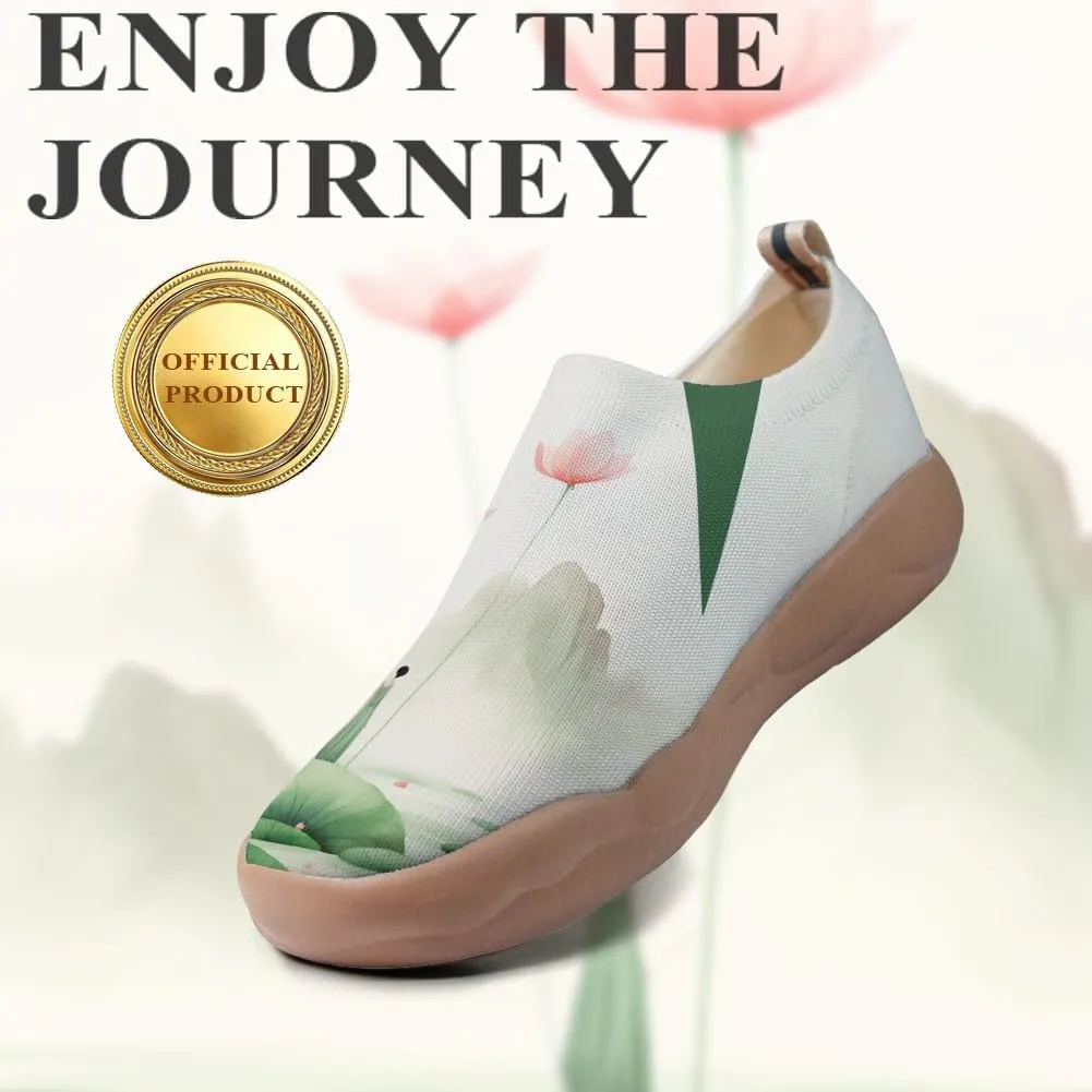 Women's Fashion Art Sneaker Painted Knit Slip-On Loafers Ladies Travel Shoes