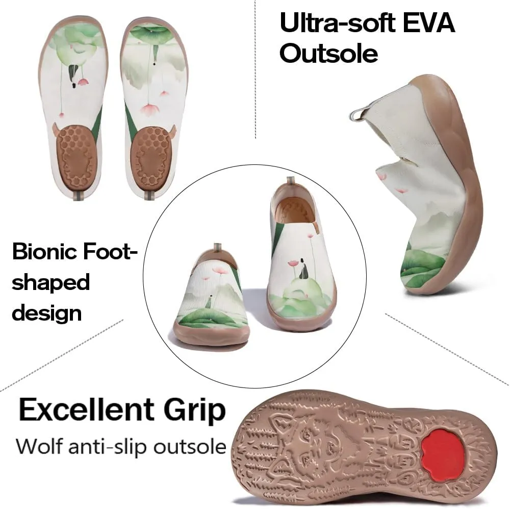 Women's Fashion Art Sneaker Painted Knit Slip-On Loafers Ladies Travel Shoes
