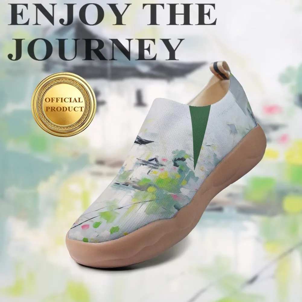 Women's Fashion Art Sneaker Painted Knit Slip-On Loafers Ladies Travel Shoes