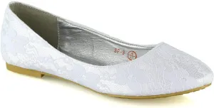 Womens Flat Bridal Shoes Ladies